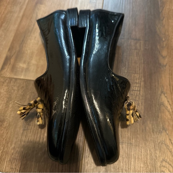 Trotters Liz Tassel T2224-005 Womens Black Patent‎ Leather Loafer Flats 9W - Picture 6 of 12